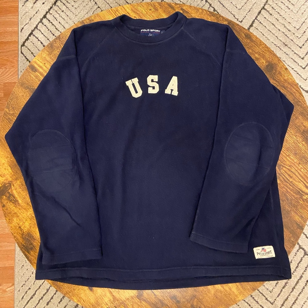 2Vintage Ralph Lauren Polo items USA Fleece & Aztecs Thermal XL & L